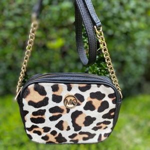 Michael Kors cheetah fur crossbody